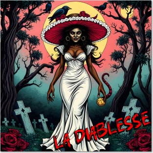 LA DIABLESSE / JABLESSE – FULL COLOUR – FETERS AND LIMERS – CARIBBEAN FOLKLORE EVENT DJ GEAR Posters and Art